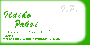 ildiko paksi business card